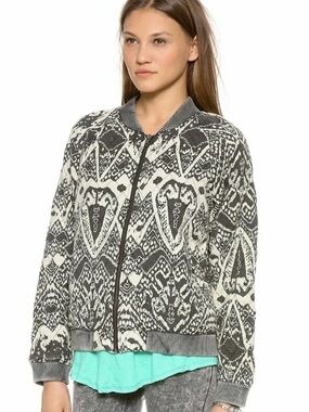 Free People quilted bomber jacket
